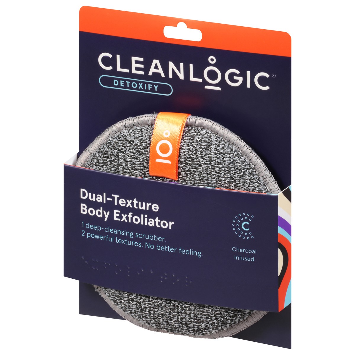 slide 3 of 12, cleanlogic Detoxify Dual-Texture Body Exfoliator 1 ea, 1 ct