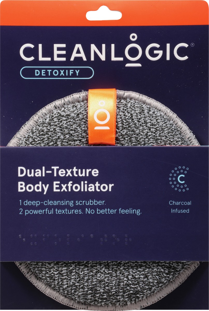slide 9 of 12, cleanlogic Detoxify Dual-Texture Body Exfoliator 1 ea, 1 ct