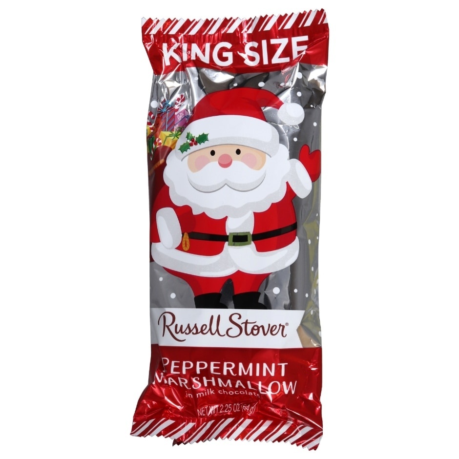 slide 1 of 1, Russell Stover Milk Chocolate Peppermint Marshmallow Santa, 2.25 oz