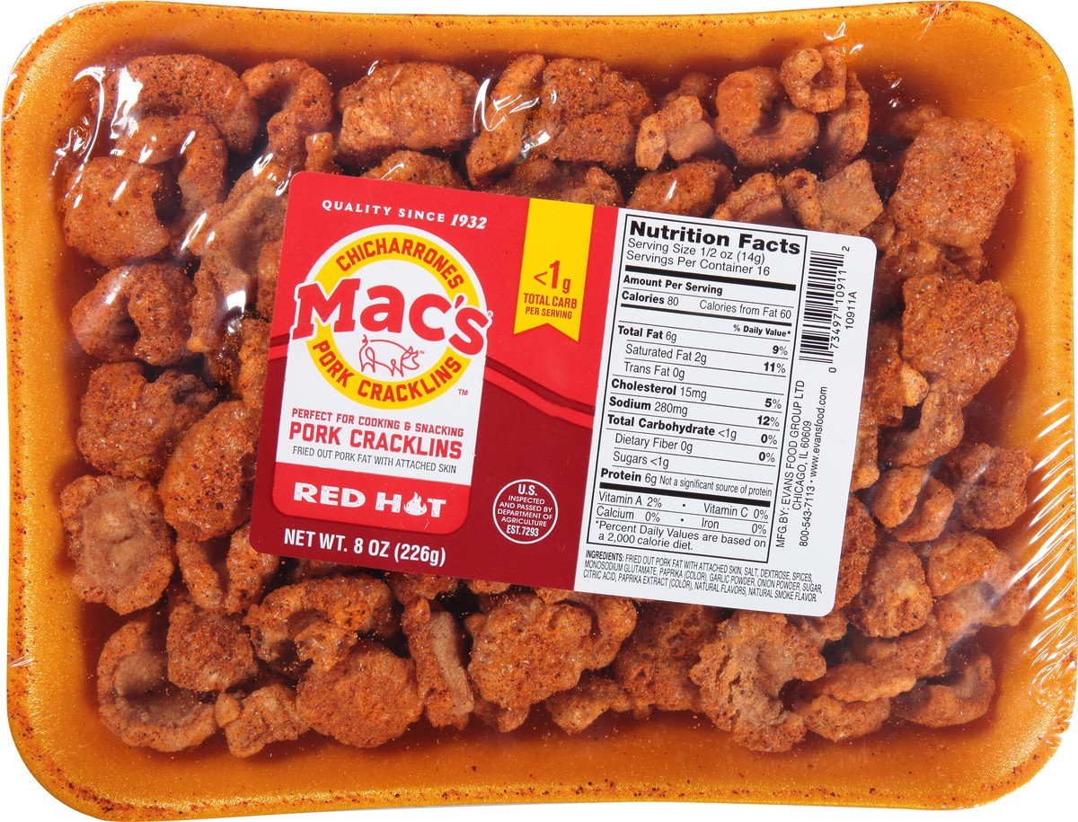 slide 5 of 14, Mac's Macs Hot Cracklins, 8 oz