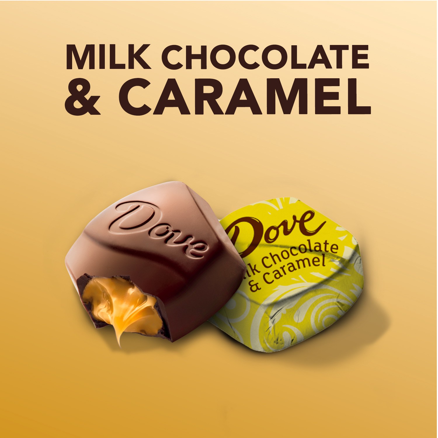 slide 4 of 8, DOVE PROMISES Milk Chocolate Caramel Candy Individually Wrapped, 14.2 oz Bag, 14.2 oz