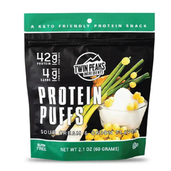 slide 1 of 1, TWIN PEAKS INGREDIENTS Twin Peak Puffs Sour Cream And Onion, 2.1 oz