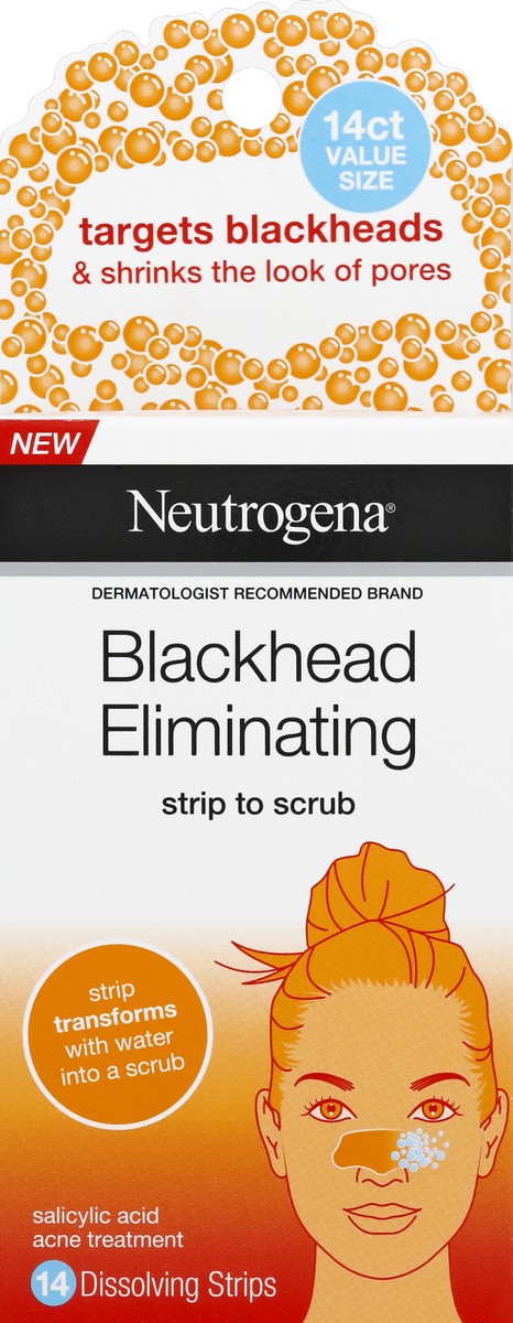 slide 5 of 6, Neutrogena Blackhead Eliminating Pore Strip To Facial Scrub, 14Ct, 14 ct