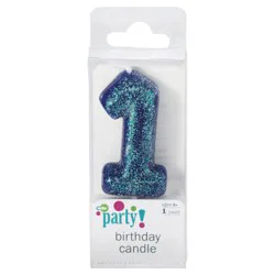 Meijer Birthday Candle Blue Number 1