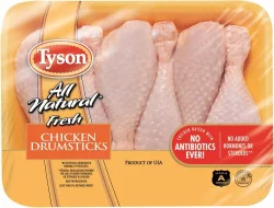 Tyson All Natural Chicken Drumsticks (6 Per Pack)