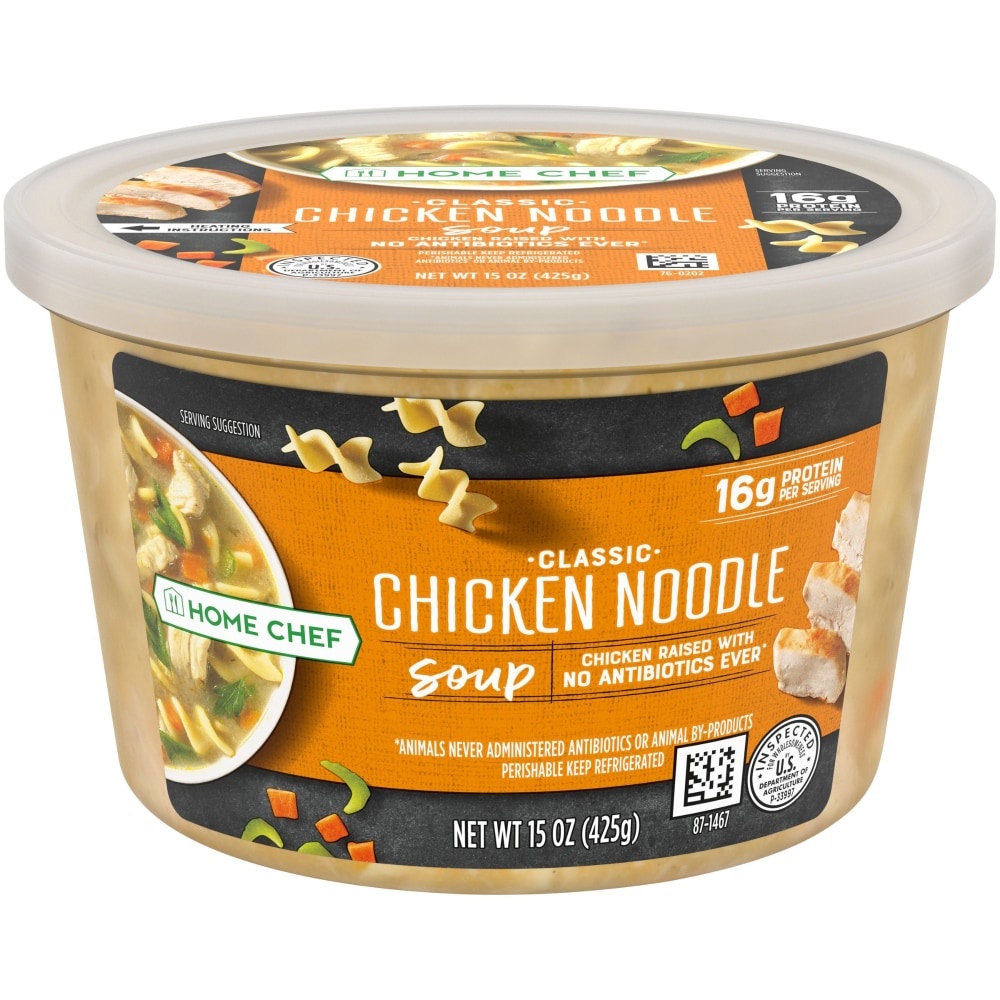 slide 1 of 1, Home Chef Classic Chicken Noodle Soup, 15 oz