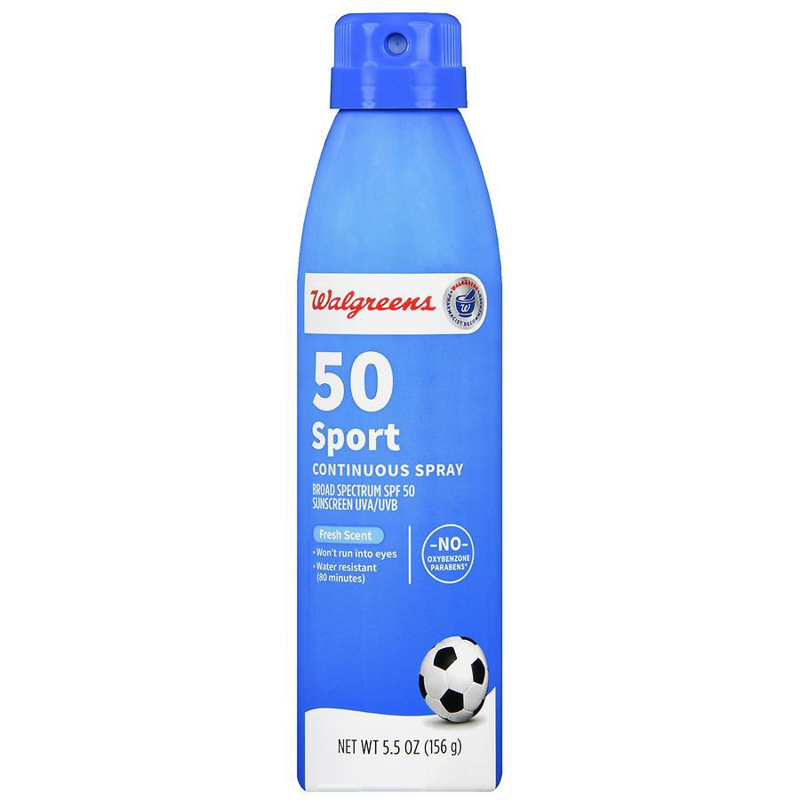slide 5 of 5, Walgreens Sport No Oxybenzone Sunscreen Protection Factor 50, 5.5 oz