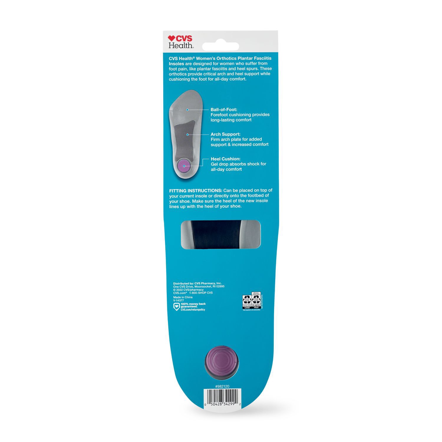 slide 2 of 4, Cvs Women's Plantar Fasciitis Orthotics, Sizes 5-11, 2 Pairs, 2 ct