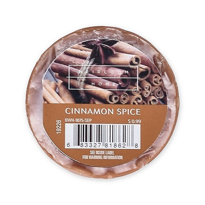 slide 1 of 1, Heirloom Home Cinnamon Spice Wax Melt, 3 oz