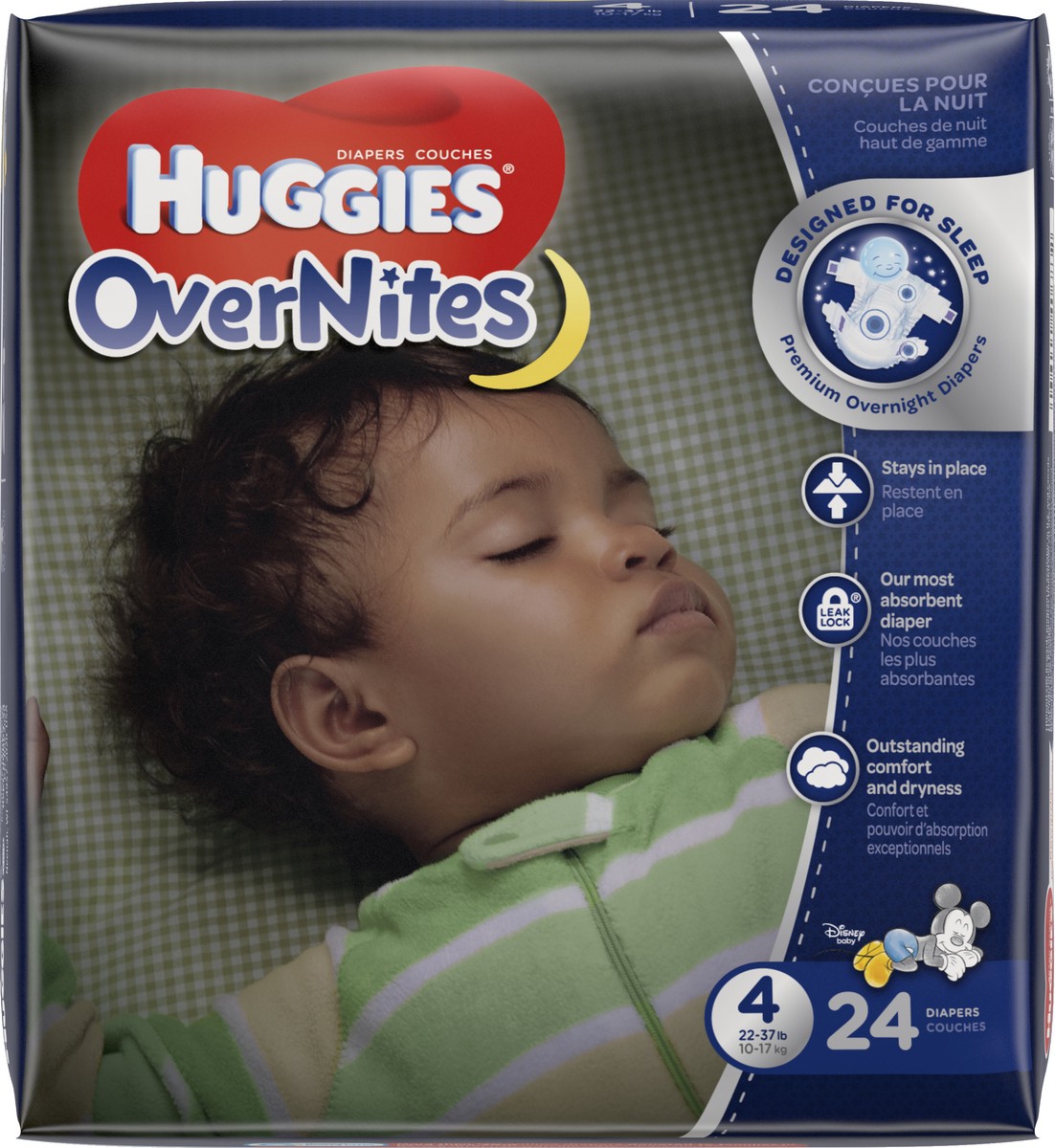 slide 5 of 6, Huggies Overnites Pack Diapers Size 3, 24 ct