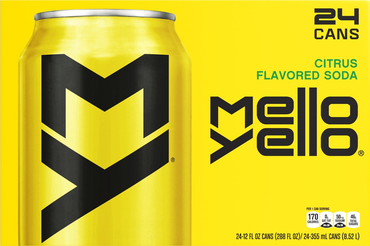 slide 11 of 11, Mello Yello Cans, 12 fl oz, 24 Pack, 24 ct