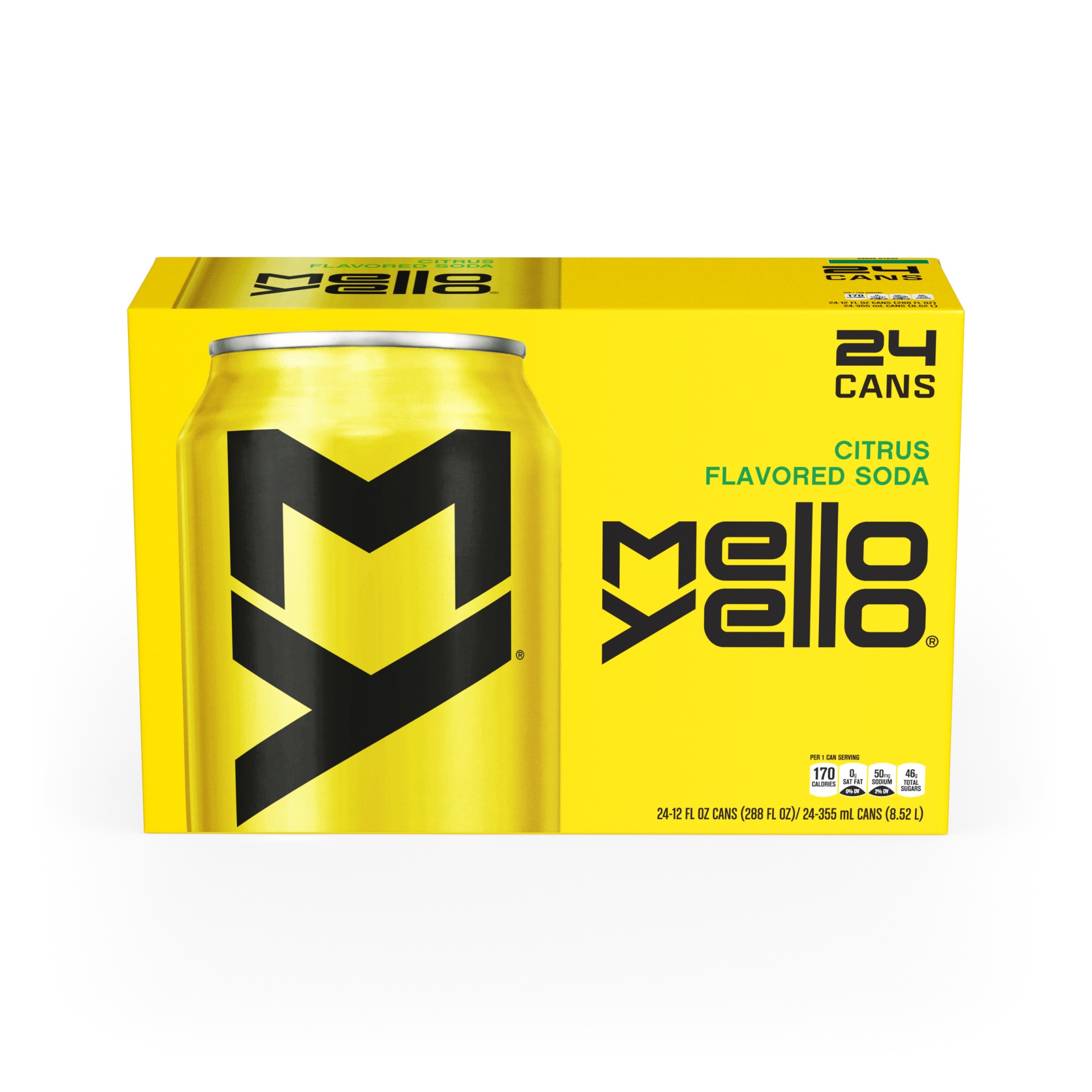 slide 1 of 1, Mello Yello Citrus Soda, 24 ct; 12 fl oz