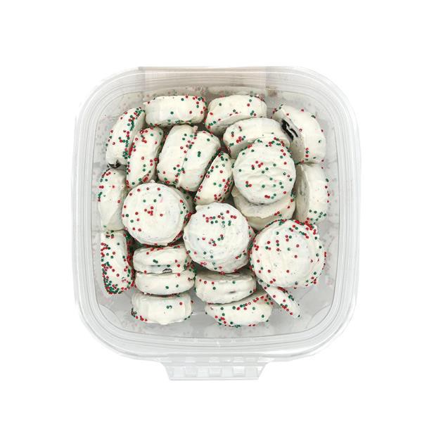slide 1 of 1, Hy-Vee Holiday White Fudge Cookies, 7 oz