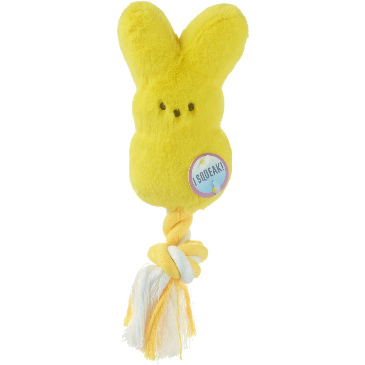 slide 1 of 1, Dan Dee Peeps Squeaky Rope Dog Toy, Assorted, 1 ct