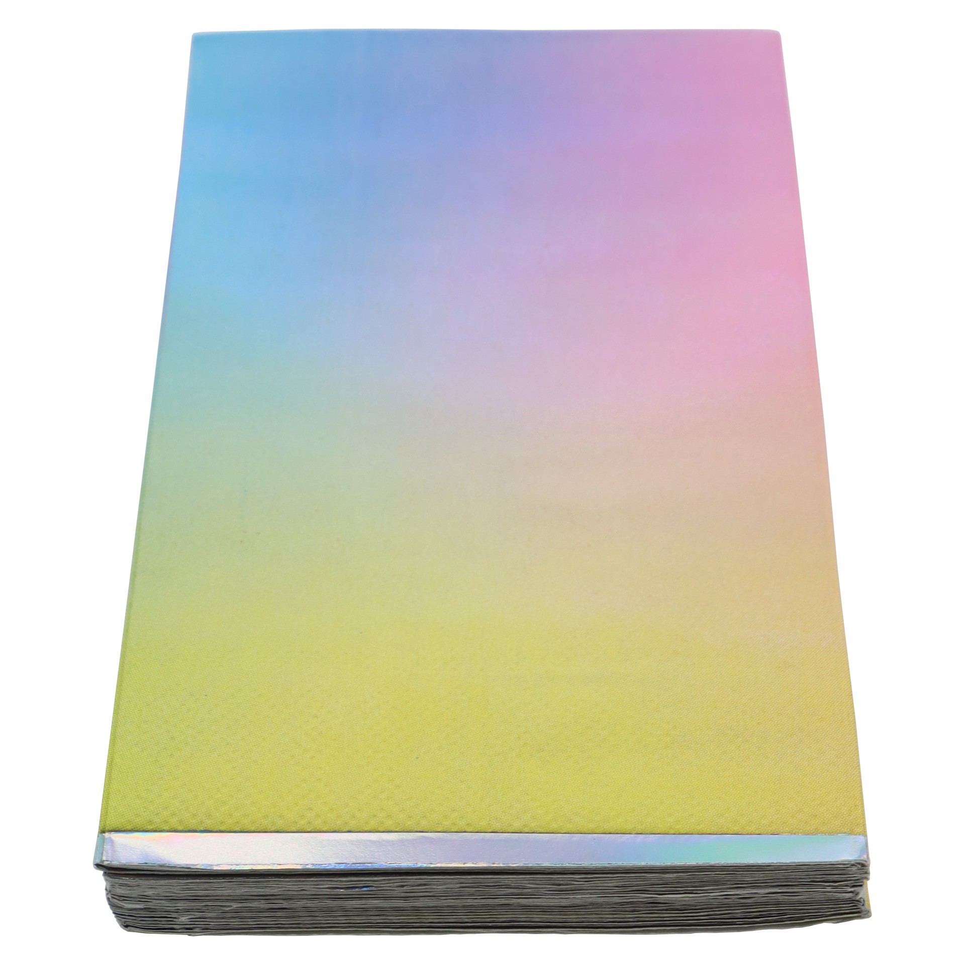 slide 3 of 3, Multicolor Ombre Guest Napkins With Iridescent Foil Edges, 20ct. By Celebrate It, 20 ct