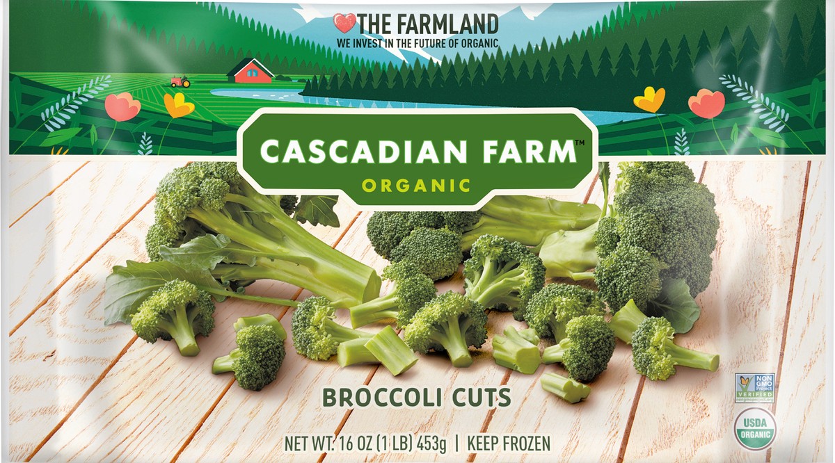 slide 8 of 14, Cascadian Farm Organic, Non-GMO Cuts Broccoli, 16 oz, 16 oz