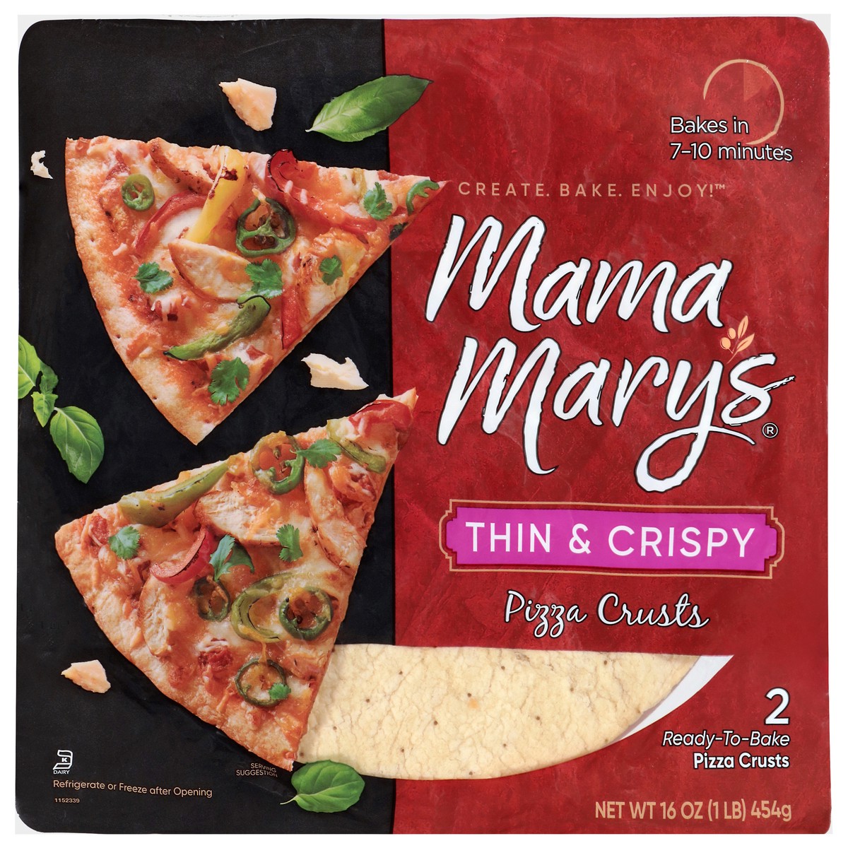 slide 1 of 9, Mama Mary's Thin & Crispy Pizza Crust, Kosher, 2 Count, 2 ct