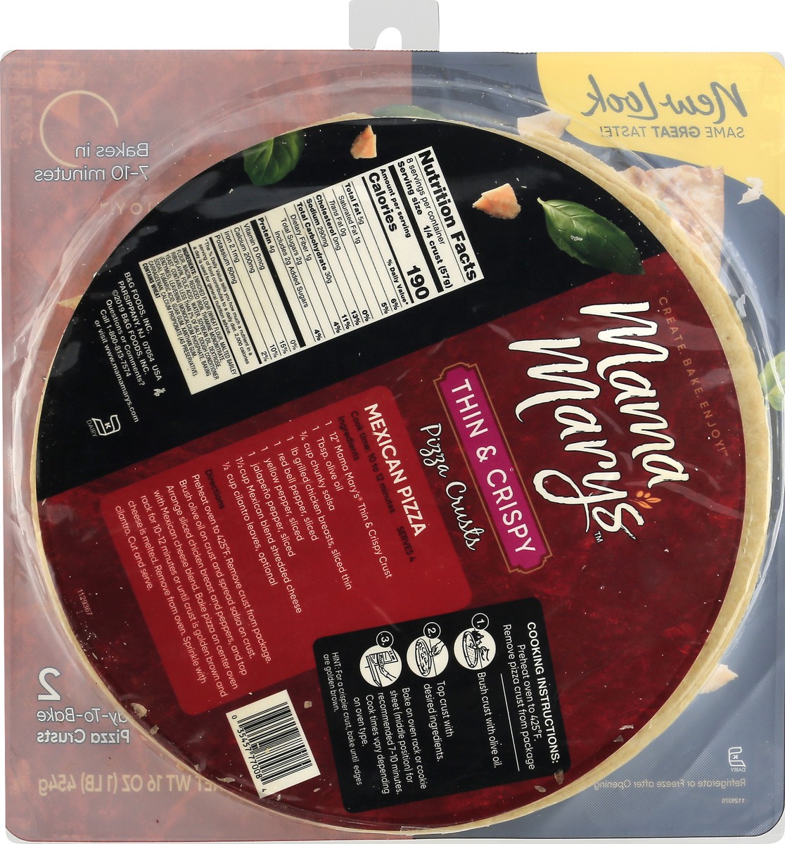 slide 8 of 9, Mama Mary's Thin & Crispy Pizza Crust, Kosher, 2 Count, 2 ct