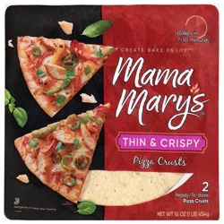 Mama Mary's Thin & Crispy Pizza Crust, Kosher, 2 Count