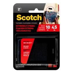 Scotch Extreme Fasteners Black, 2 Sets