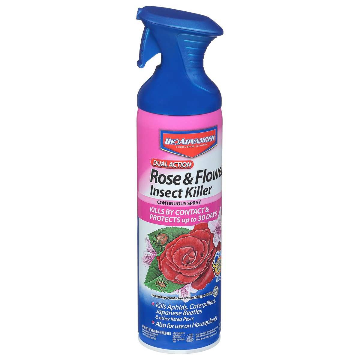 slide 4 of 13, Bioadvanced Dual Action Rose & Flower Insect Killer Continuous Spray 15.7 oz, 15.7 oz