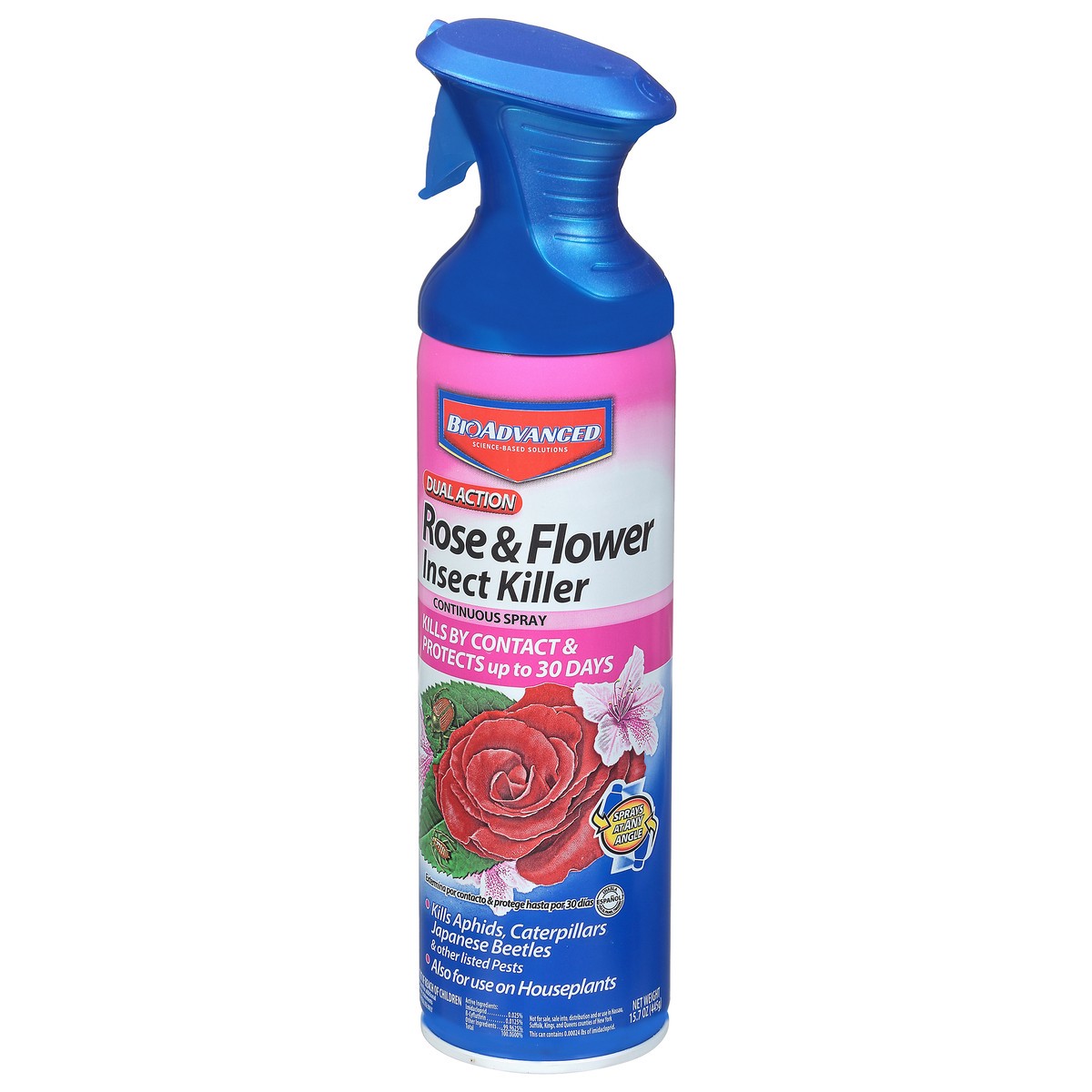 slide 2 of 13, Bioadvanced Dual Action Rose & Flower Insect Killer Continuous Spray 15.7 oz, 15.7 oz