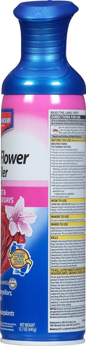 slide 6 of 13, Bioadvanced Dual Action Rose & Flower Insect Killer Continuous Spray 15.7 oz, 15.7 oz