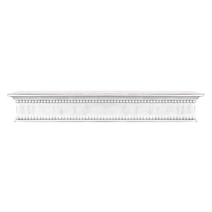 slide 1 of 5, Bee & Willow Home Beaded Wood Shelf - Distressed White, 36 in