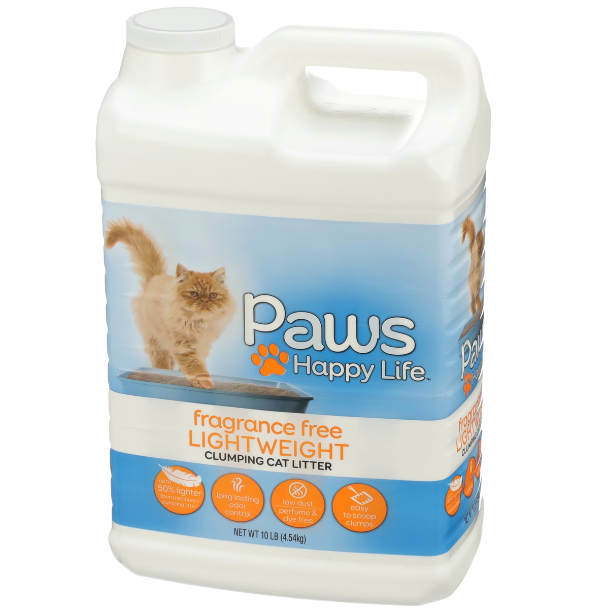 slide 3 of 8, Paws Happy Life Fragrance Free Lightweight Clumping Cat Litter, 10 lb