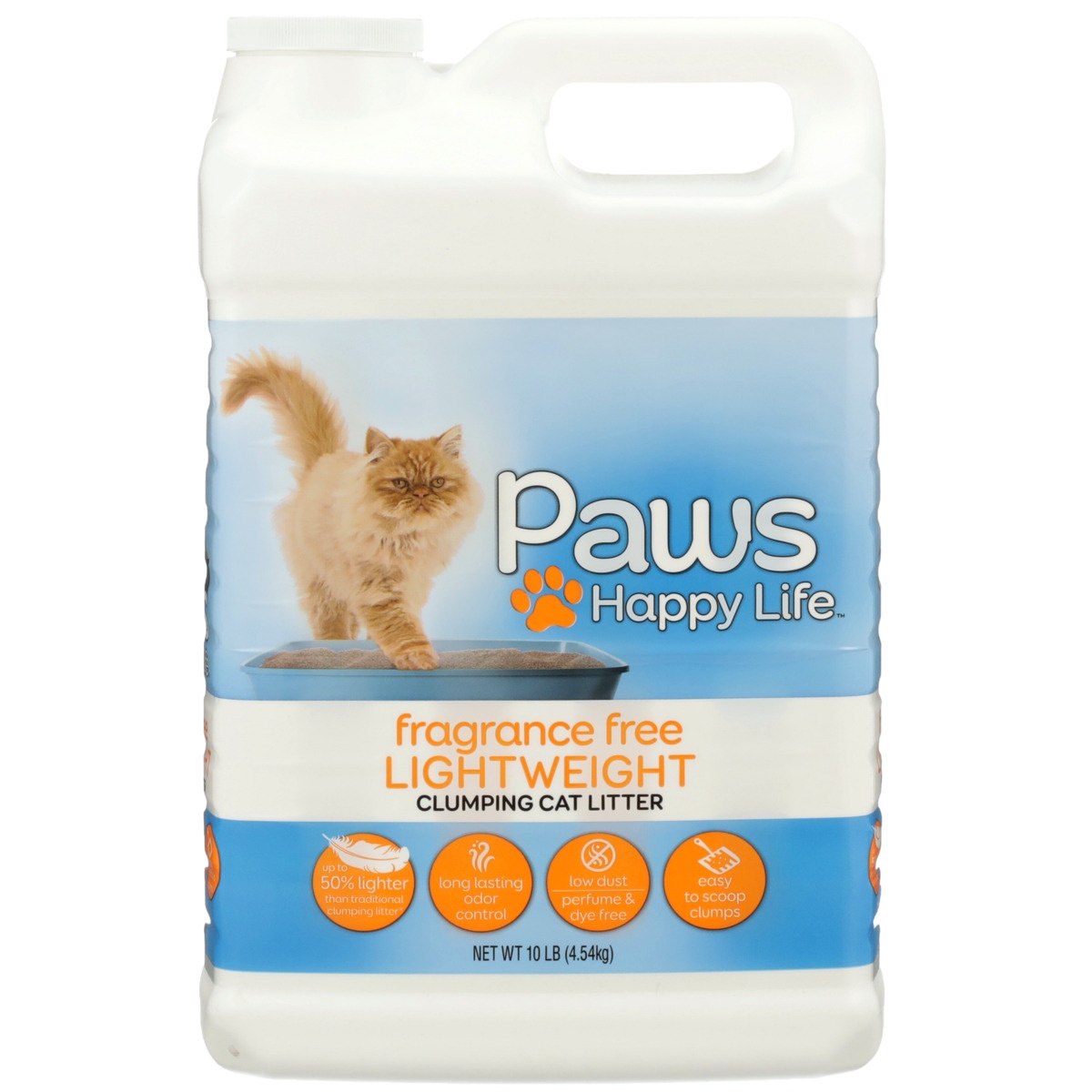 slide 7 of 8, Paws Happy Life Fragrance Free Lightweight Clumping Cat Litter, 10 lb