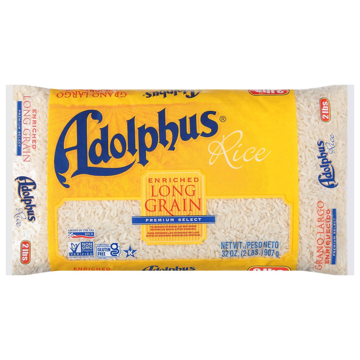 slide 1 of 9, Adolphus Enriched Long Grain Rice 32 oz, 32 oz