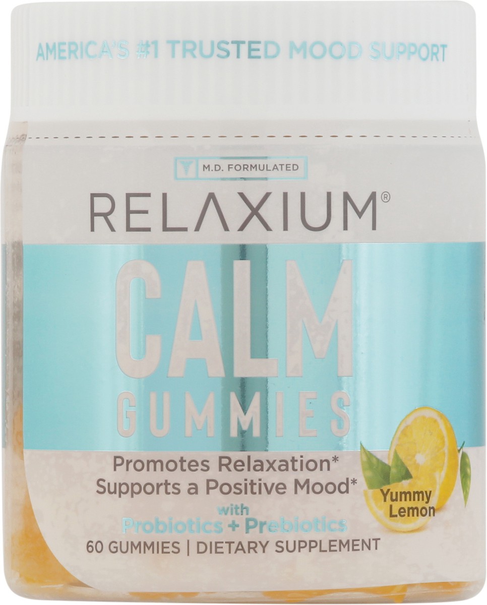 slide 6 of 9, Relaxium Yummy Lemon Calm with Probiotics + Prebiotics 60 Gummies, 60 ct