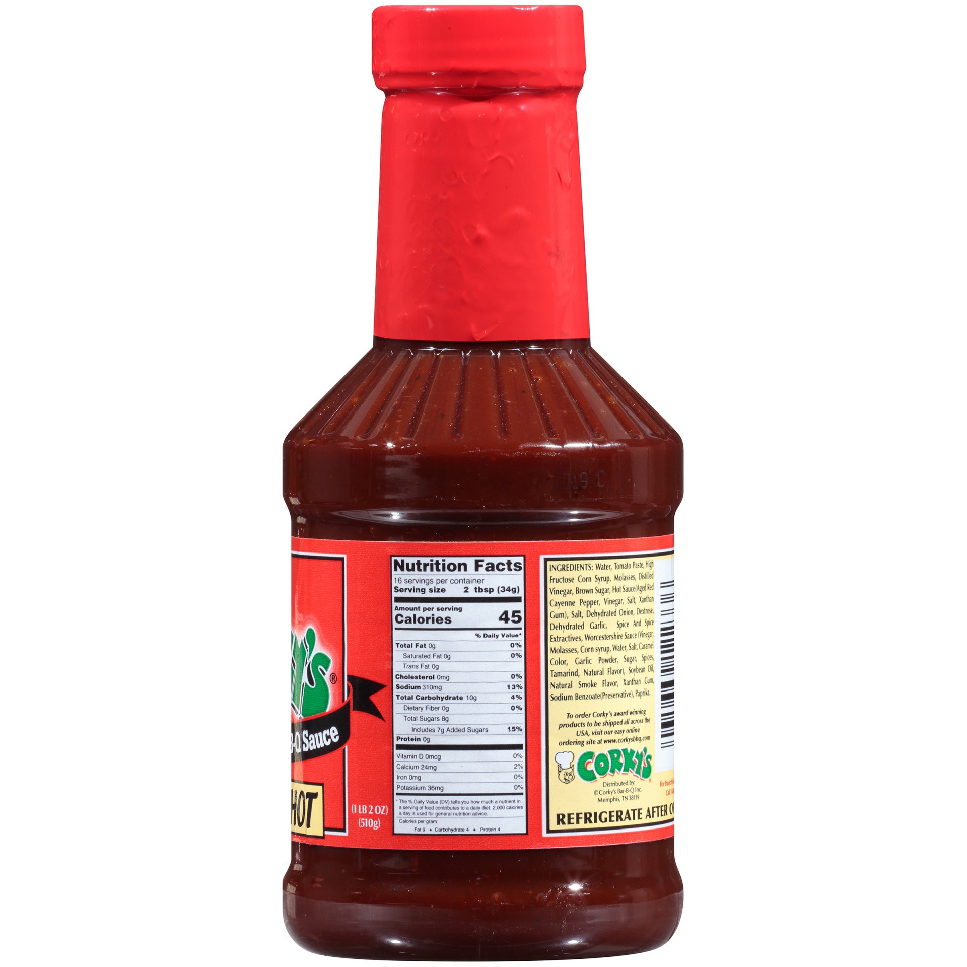 slide 3 of 6, Corky's Smokin' Hot Bar-B-Que Sauce, 18 oz