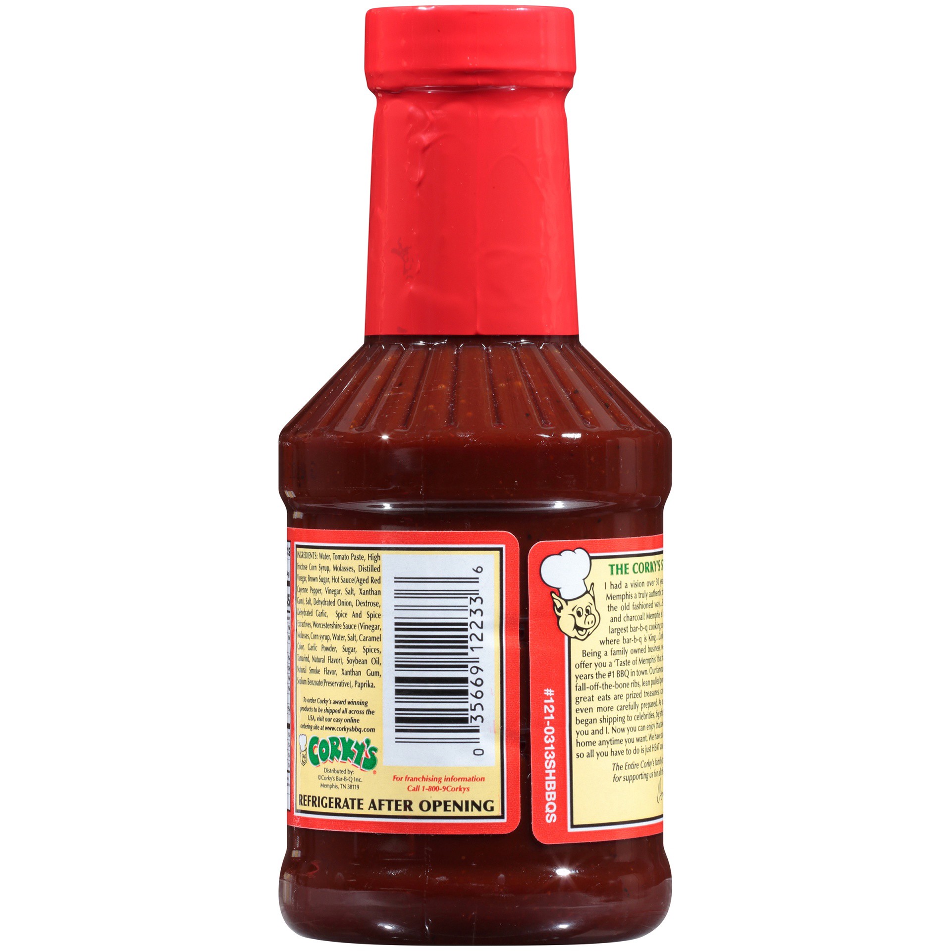 slide 4 of 6, Corky's Smokin' Hot Bar-B-Que Sauce, 18 oz