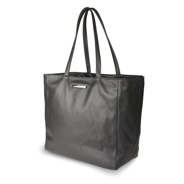 slide 3 of 3, Kenneth Cole Faux Leather Marley 16"" Laptop Tote With Removable Laptop Sleeve, 14""H X 15""W X 7-1/2""D, Black, 1 ct