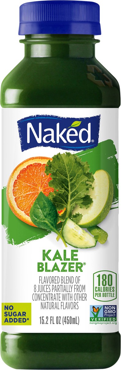 slide 5 of 8, Naked Kale Blazer Vegan Juice Smoothie, 15.2 oz