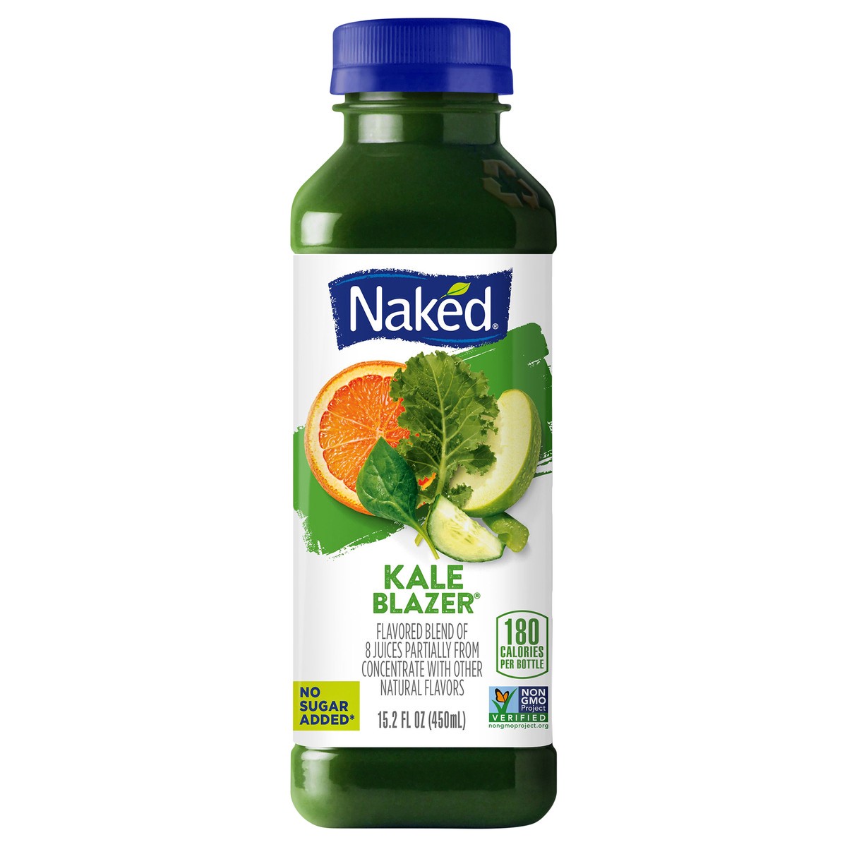 slide 1 of 8, Naked Kale Blazer Vegan Juice Smoothie, 15.2 oz