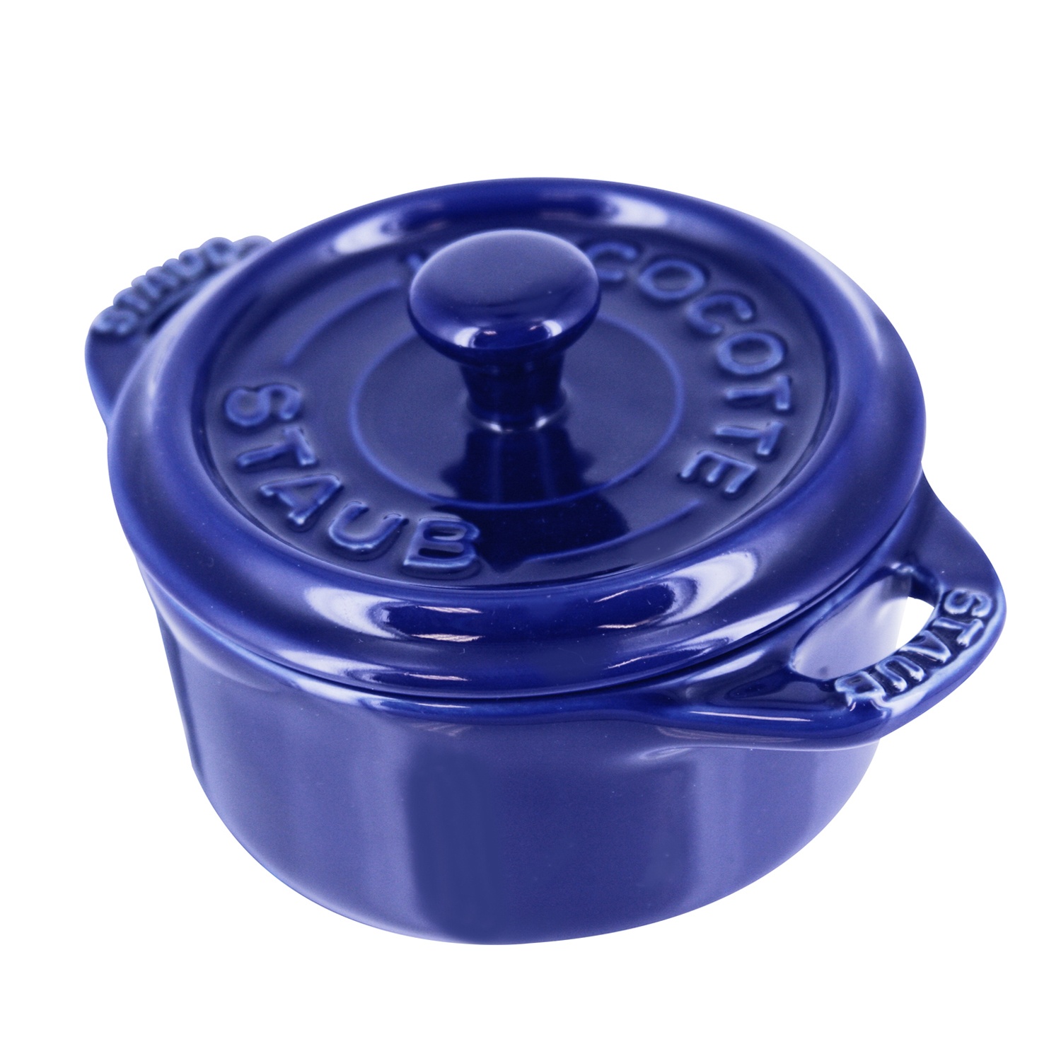 slide 1 of 1, STAUB Marin-Blue Ceramic Mini Cocottes, Marin, 3 ct