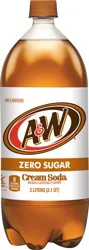 A&W Zero Sugar Cream Soda 2 lt Bottle