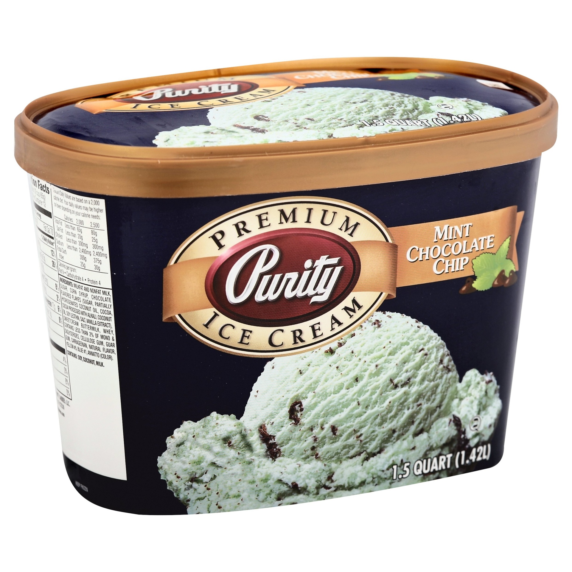 slide 1 of 1, Purity Mint Chocolate Chip Ice Cream, 48 fl oz