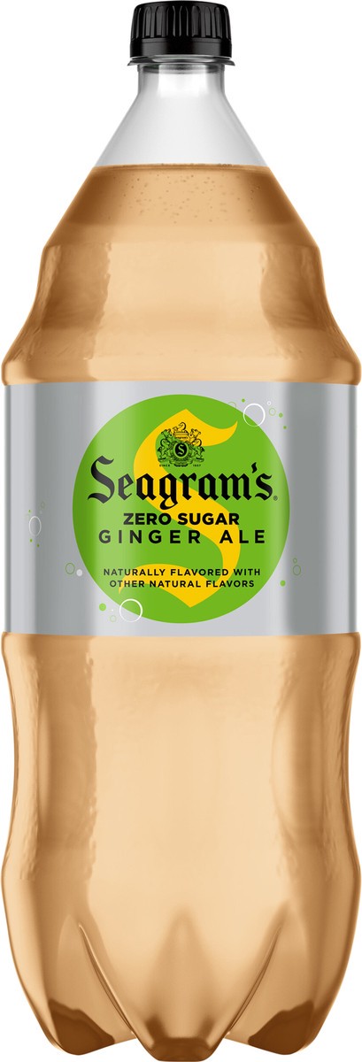 slide 4 of 9, Seagram's Zero Sugar Ginger Ale Bottle- 2 liter, 67.6 fl oz