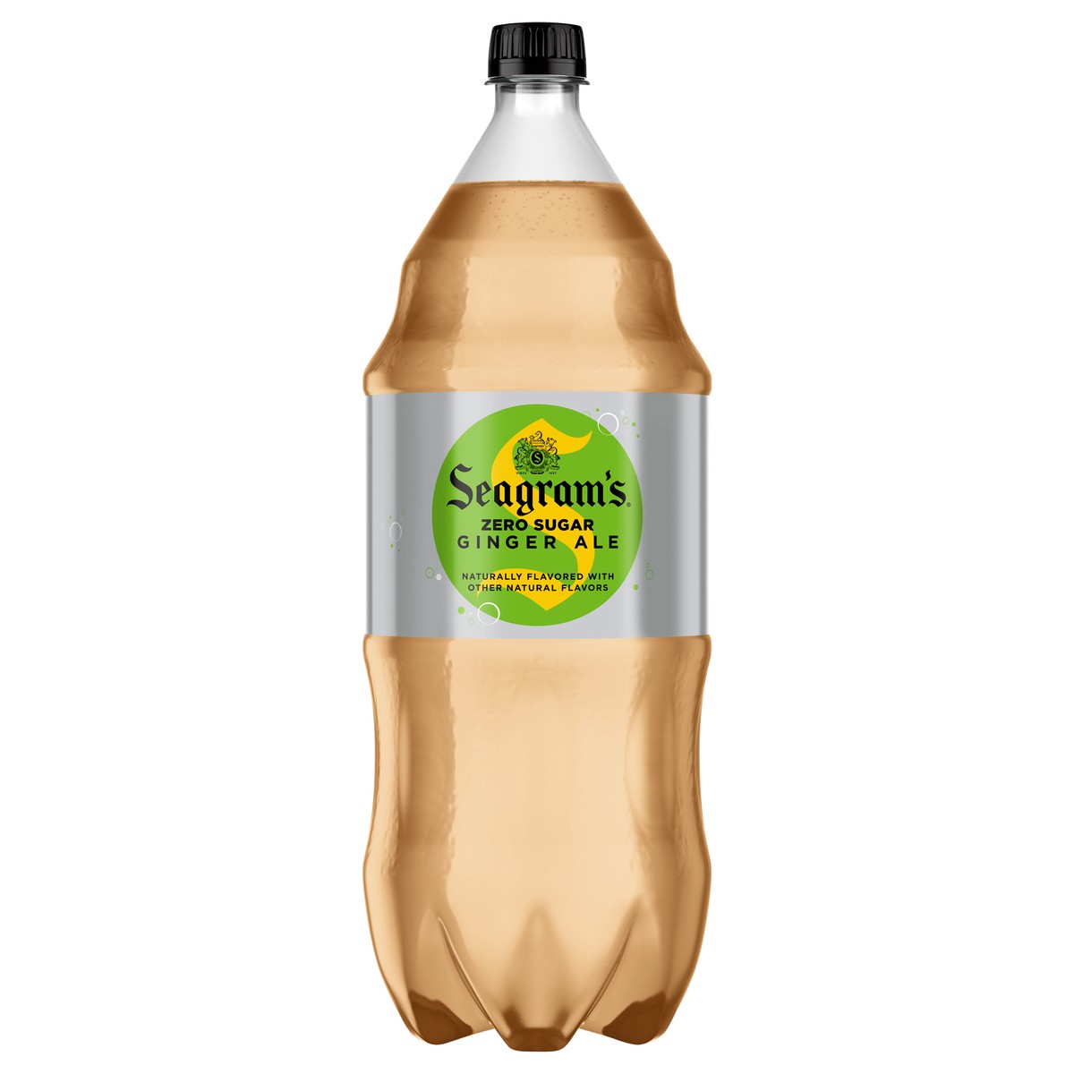 slide 2 of 9, Seagram's Zero Sugar Ginger Ale Bottle- 2 liter, 67.6 fl oz