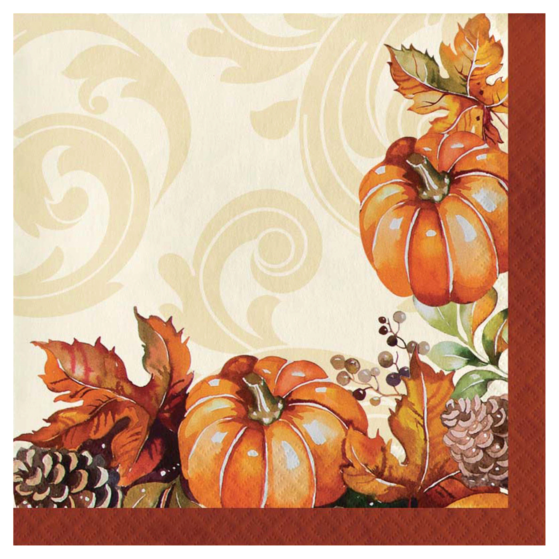 slide 1 of 1, Creative Converting Autumn Wreath Party Lunch Napkin, 16 ct
