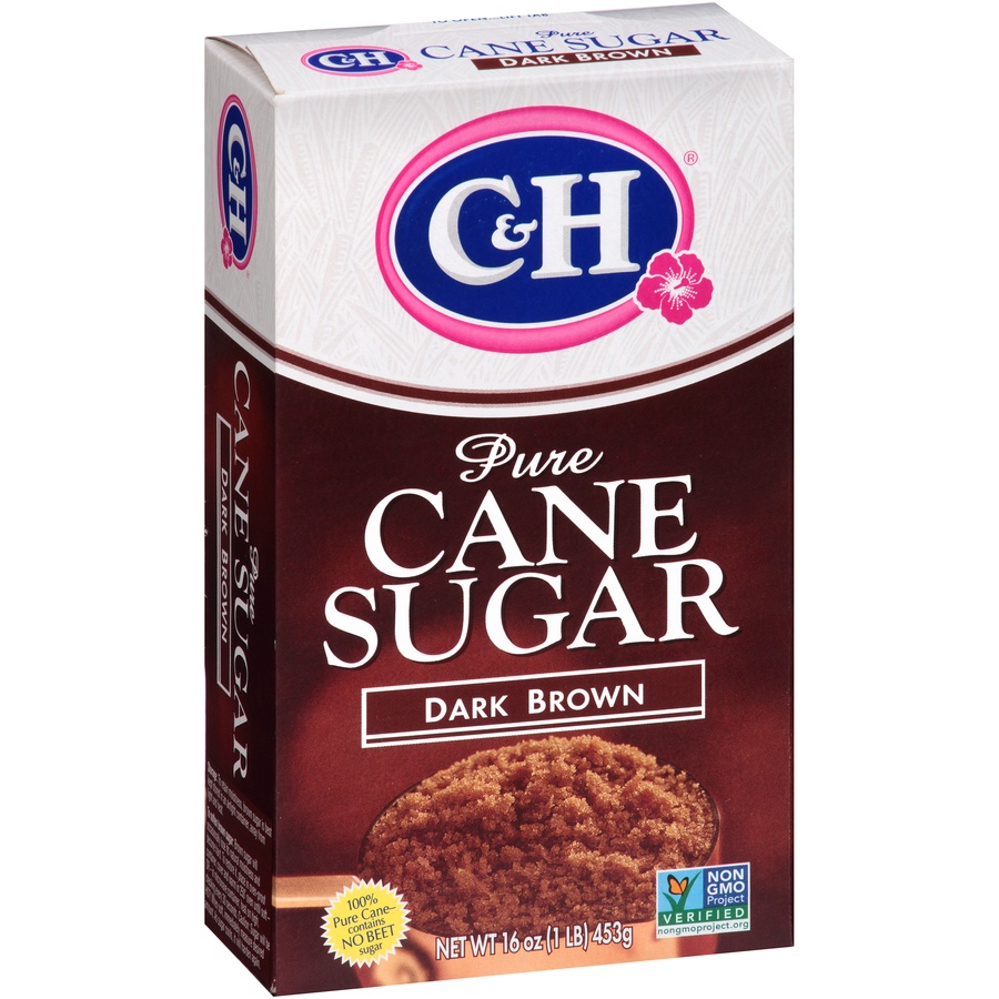 slide 2 of 8, C&H Dark Brown Pure Cane Sugar, 16 oz