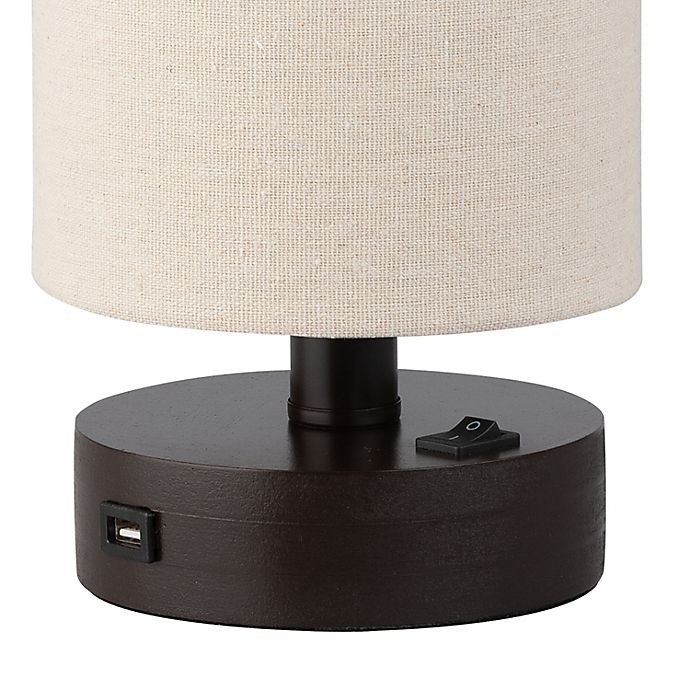slide 7 of 7, Ac'cent Table Lamp - Brown with USB Port, 1 ct