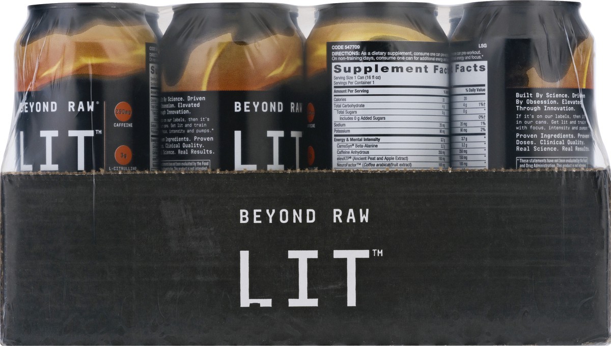 slide 12 of 13, Beyond Raw LIT Beyond Dew Energy Drink - 12 ct, 12 ct