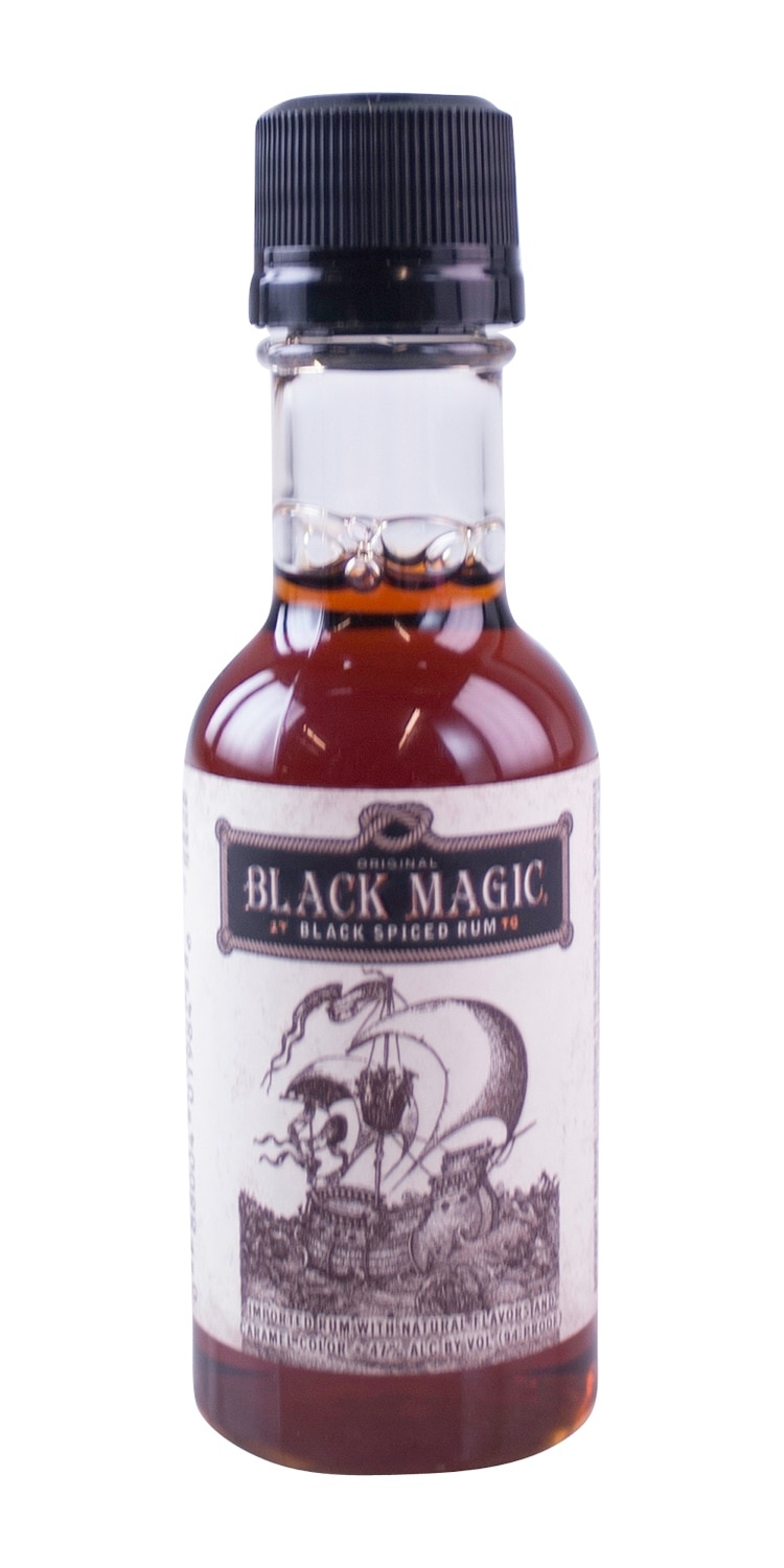 slide 1 of 1, Black Magic Spiced Rum, 50 ml