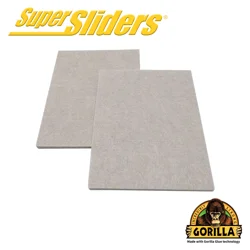Super Sliders with Gorilla Glue 4-1/4" Beige Square Felt Blanket