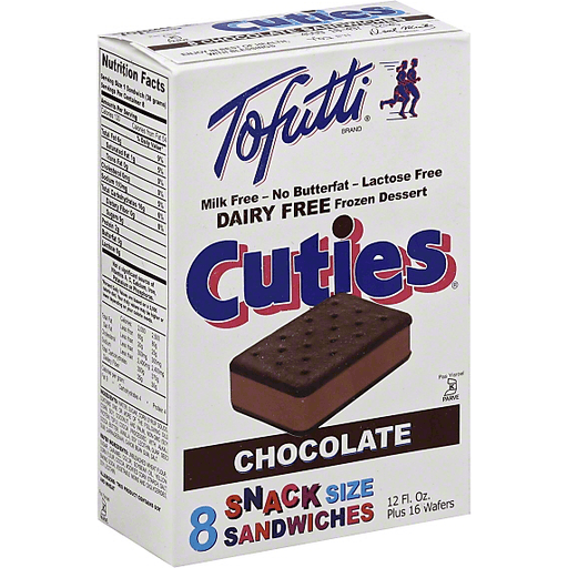 slide 2 of 3, Tofutti Cuties Snack Size Sandwiches Chocolate, 8 ct