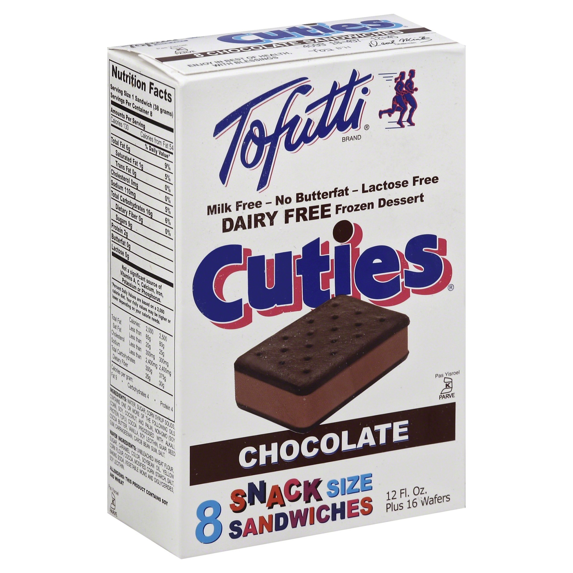 slide 1 of 3, Tofutti Cuties Snack Size Sandwiches Chocolate, 8 ct